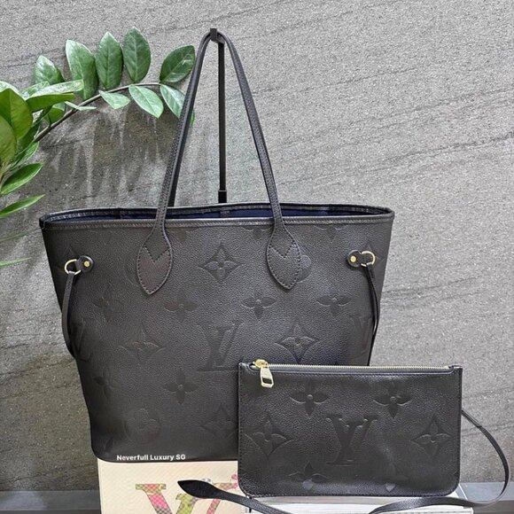 Louis Vuitton Bags Louis Vuitton Lv Neverfull Tourterelle Black